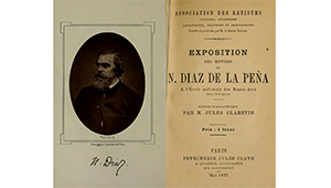 An example of early photographic illustration: painter Narcisse Virgilio Diaz de la Pena captured for a related pamphlet